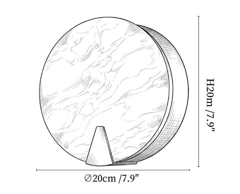 Solaris Halo Alabaster Wall Light