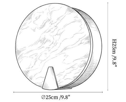 Solaris Halo Alabaster Wall Light
