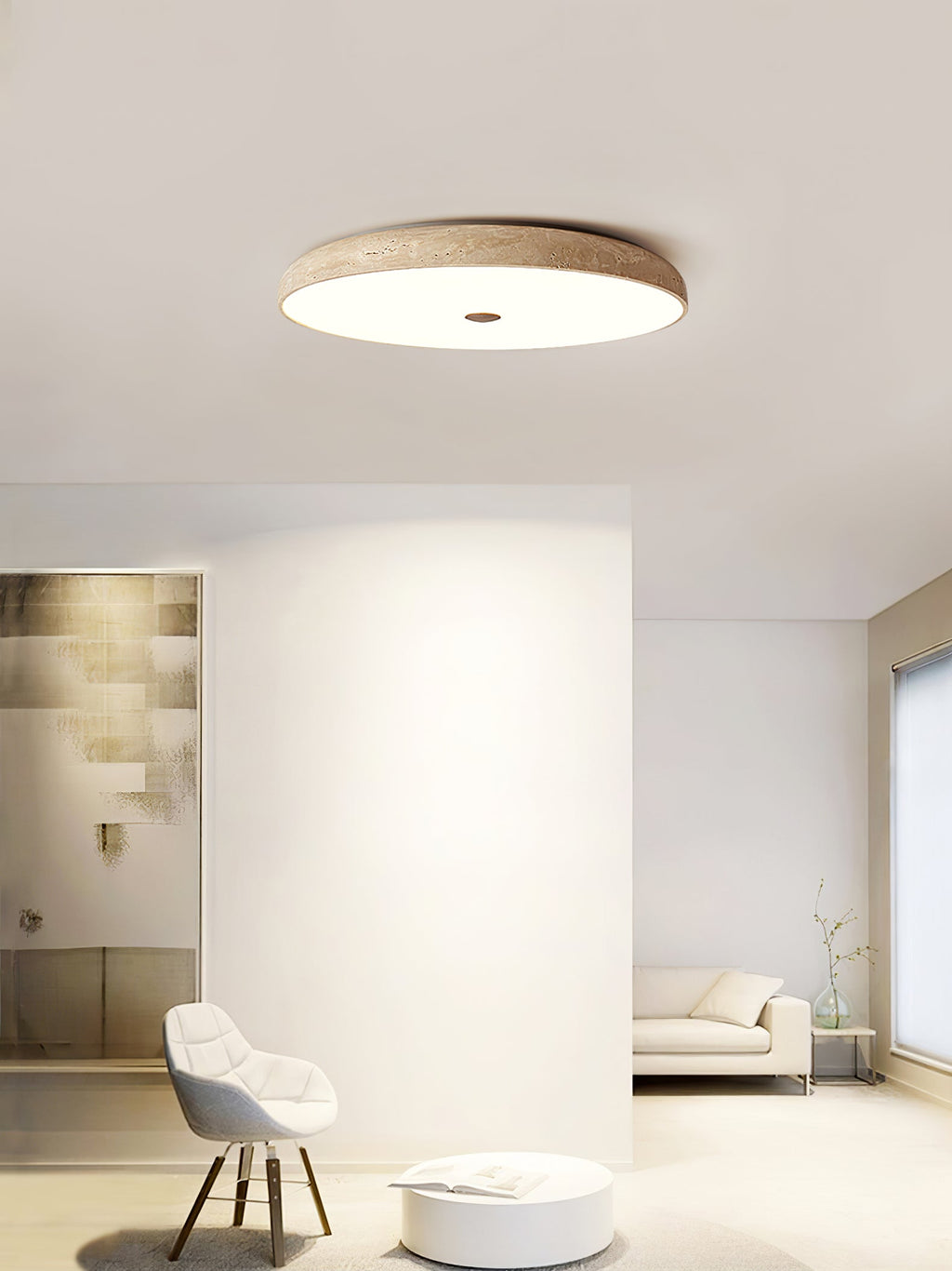 Solaro Travertine Ceiling Lamp