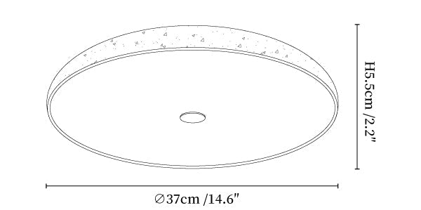 Solaro Travertine Ceiling Lamp