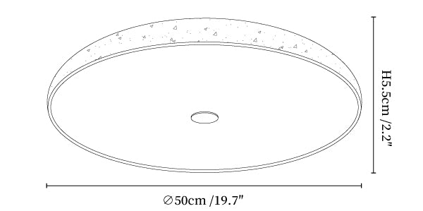 Solaro Travertine Ceiling Lamp