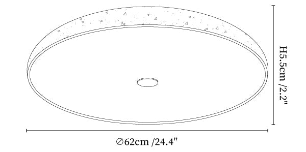 Solaro Travertine Ceiling Lamp