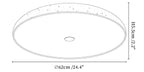 Solaro Travertine Ceiling Lamp