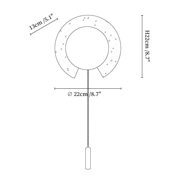 Solclip Travertine Wall Light