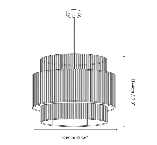 Solen Layered Hemp Rope Pendant Light