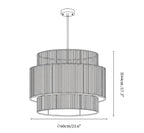 Solen Layered Hemp Rope Pendant Light