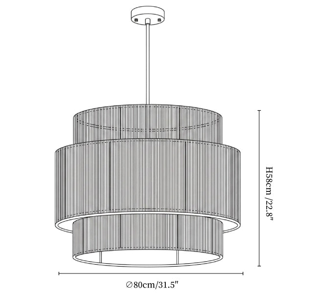 Solen Layered Hemp Rope Pendant Light