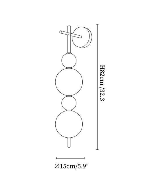 Solenne Alabaster Beaded Wall Sconce