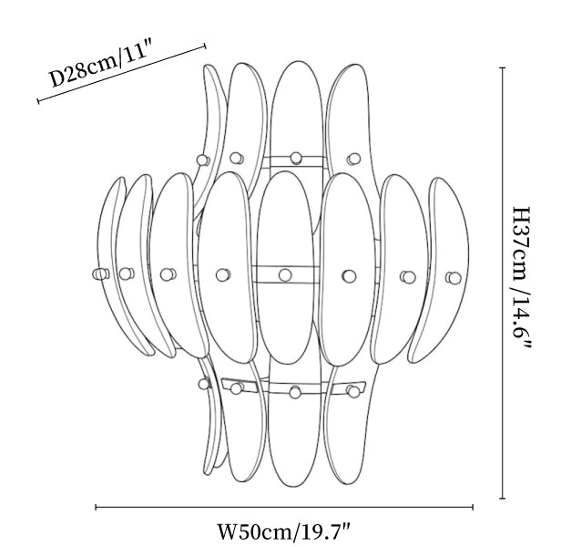 Solenne Alabaster Petal Wall Sconce