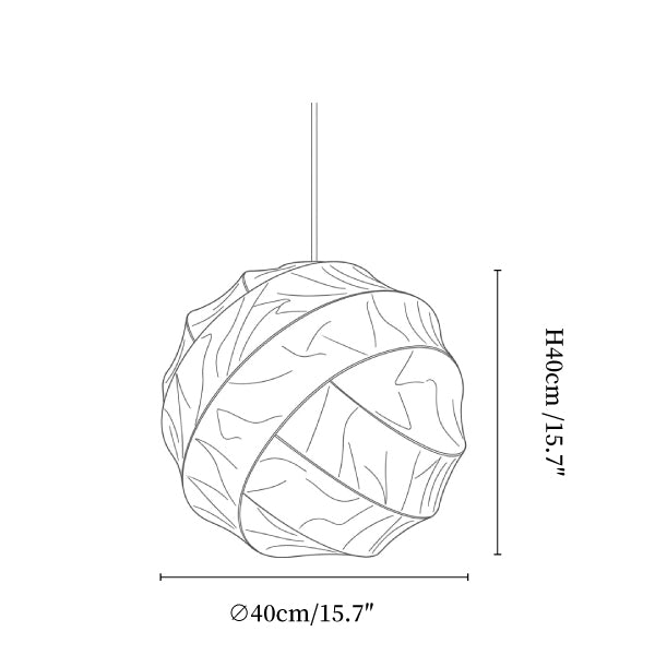 Solenne Silk Cocoon Pendant Light