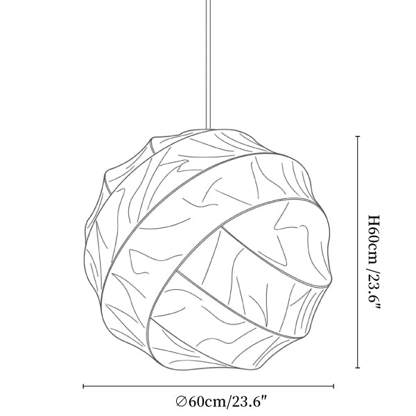 Solenne Silk Cocoon Pendant Light