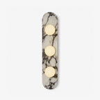 Solenne Stone Triple Globe Wall Sconce