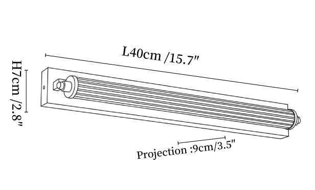Solenne Tube Brass Wall Light