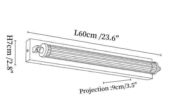 Solenne Tube Brass Wall Light