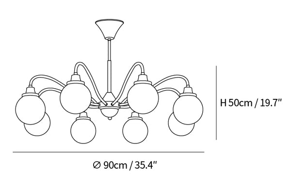 Solid Wood Magic Bean Chandelier
