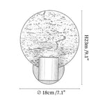 Solis Travertine Round Wall Light