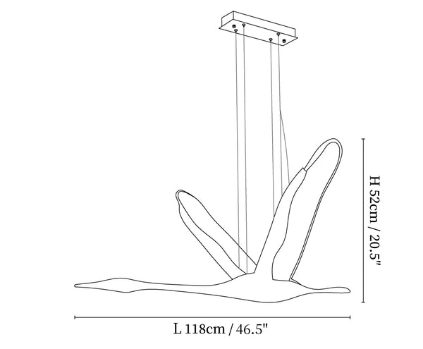 Solitude Crane Pendant Lamp