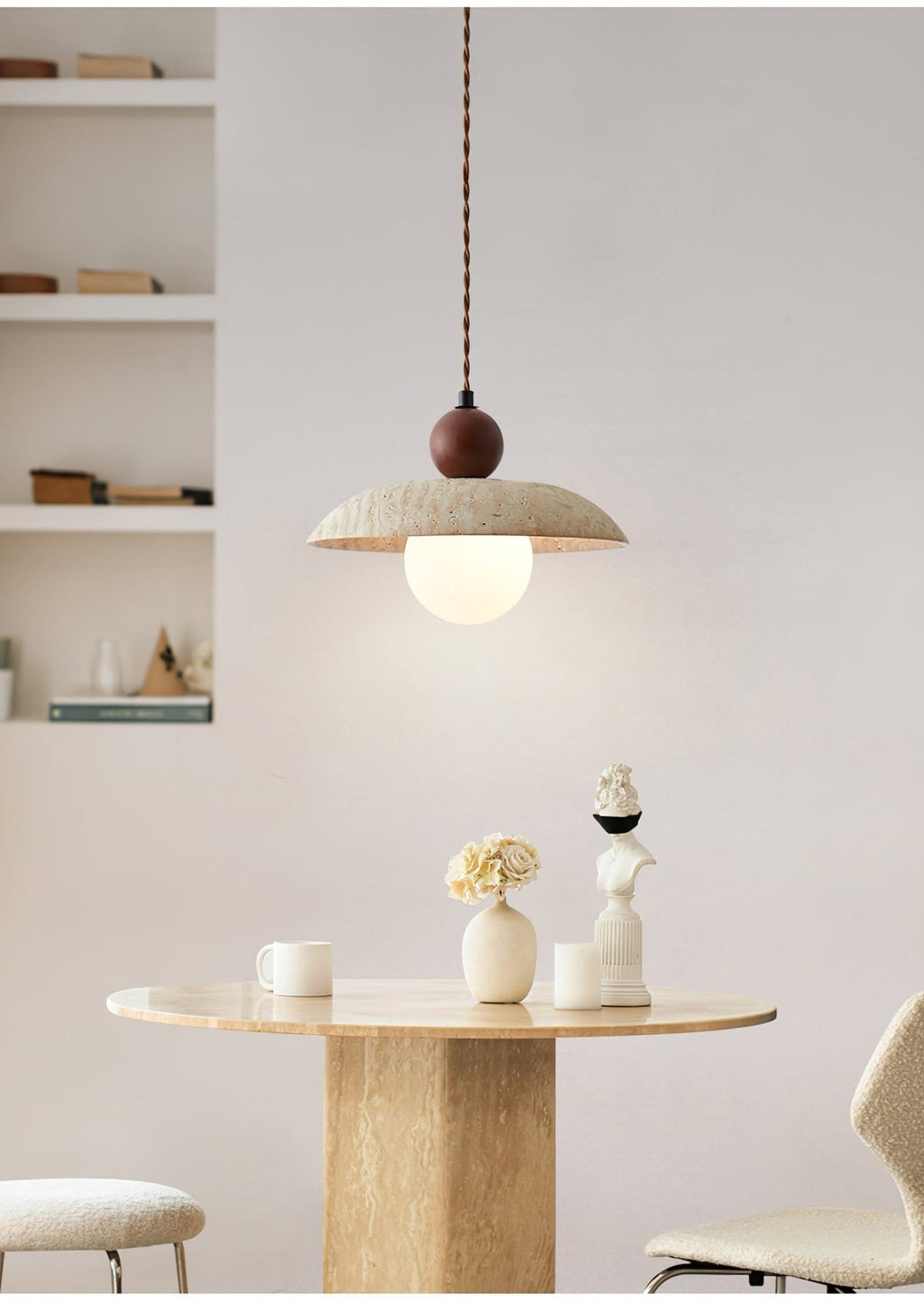 Soluna Travertine Pendant Light