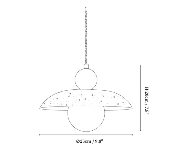 Soluna Travertine Pendant Light
