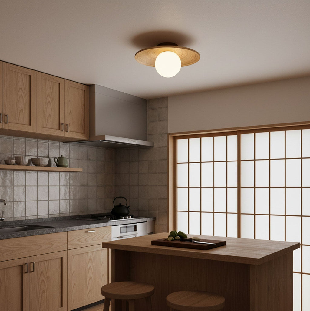 Soluna Wood Ceiling Light