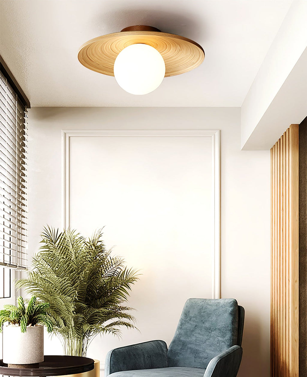 Soluna Wood Ceiling Light