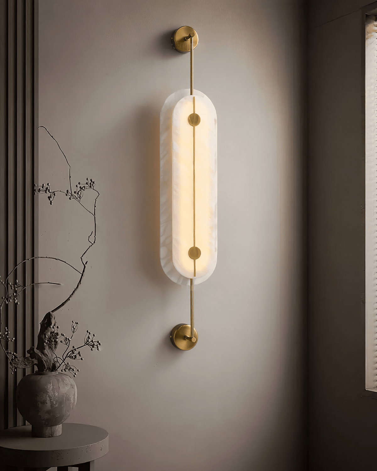 Solvane Alabaster Wall Sconce