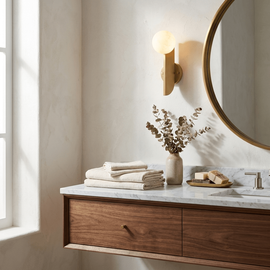 Solvara Alabaster Orb Wall Sconce