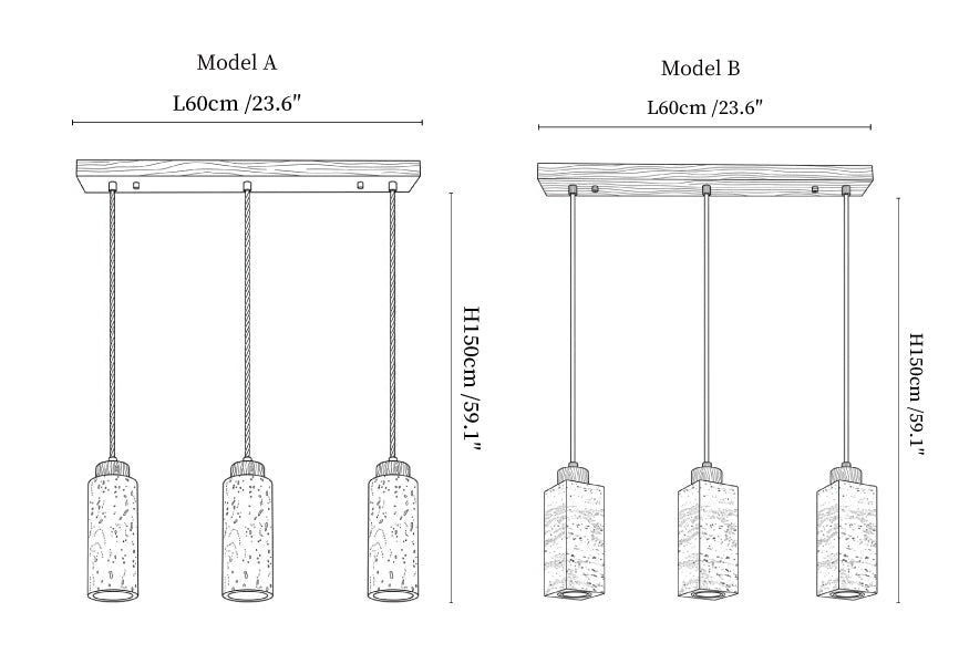 Solvara Travertine Pendant Lamp