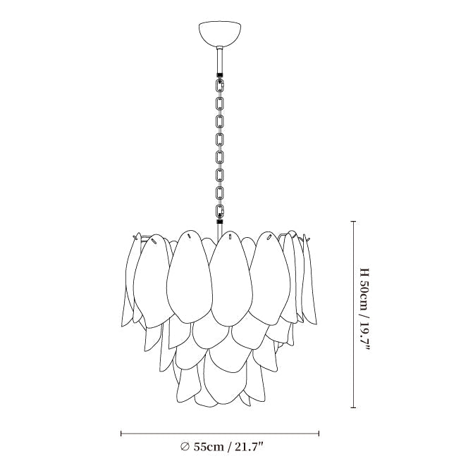 Solviva Glass Chandelier