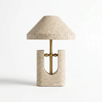 Solvra Yellow Travertine Table Lamp