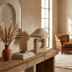 Solvra Yellow Travertine Table Lamp