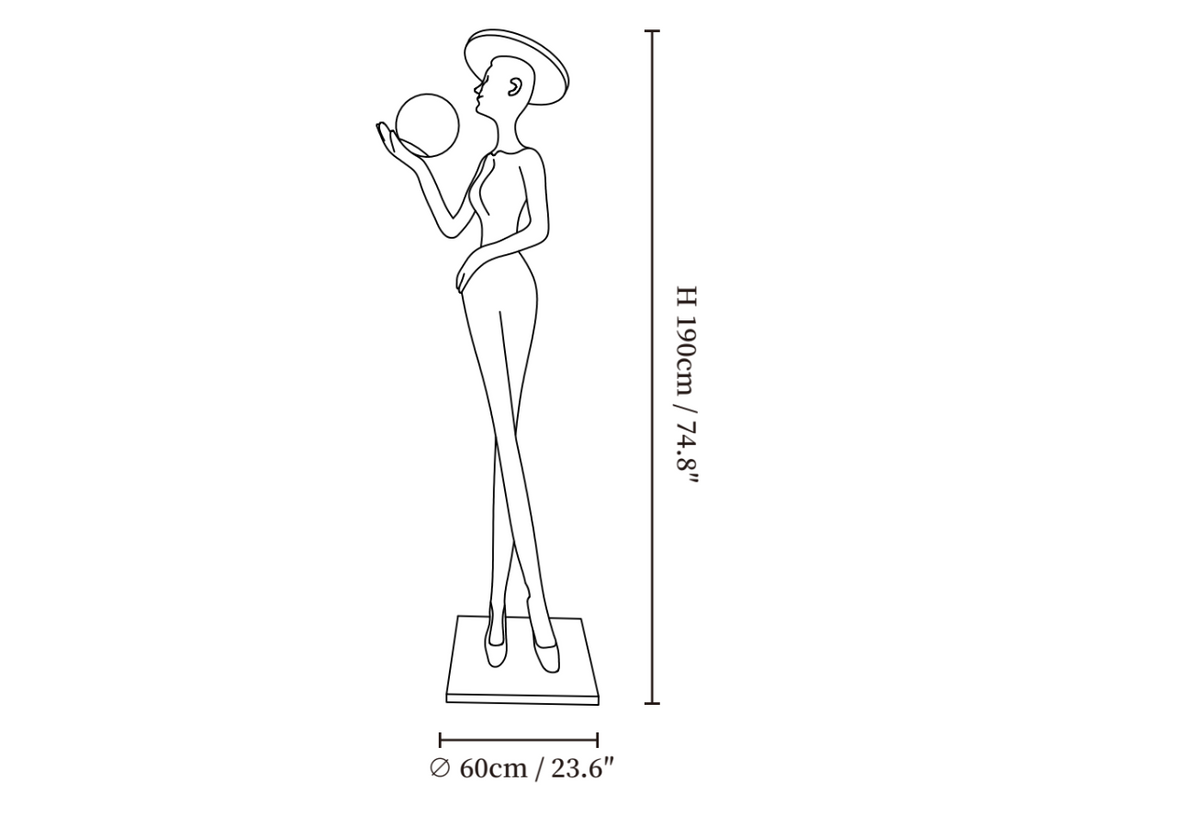 Sophia Elegance Sculpture Floor Lamp