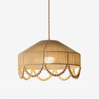 Sora Hemp Rope Wood Pendant Light