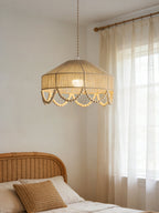 Sora Hemp Rope Wood Pendant Light