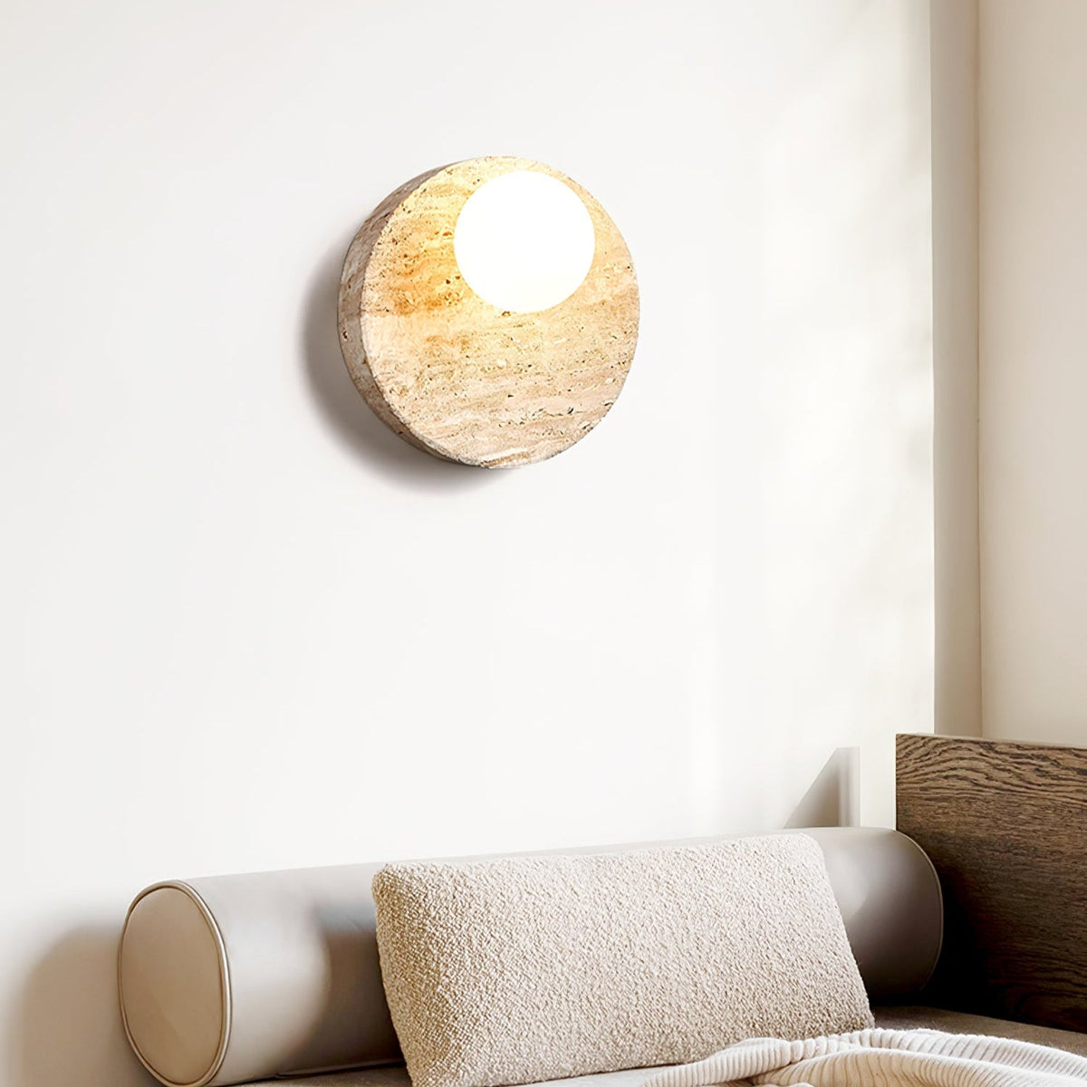 Sorella Travertine Sconce