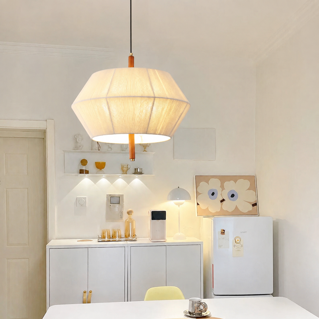 Soren Linen Geometric Pendant Lamp