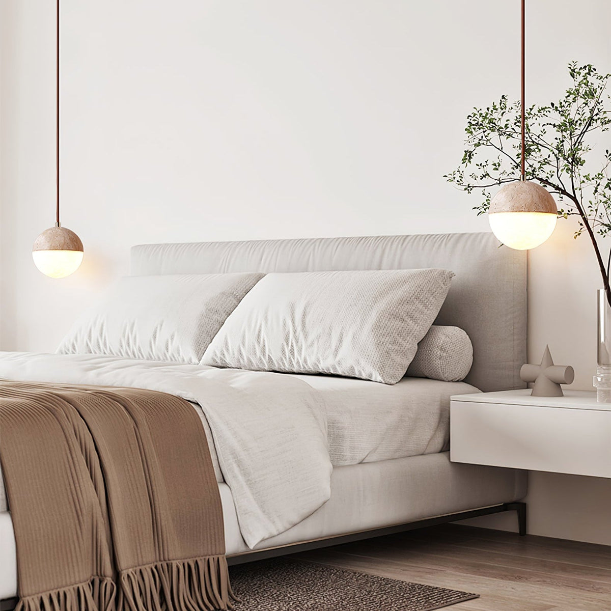 Soren Travertine Pendant Light