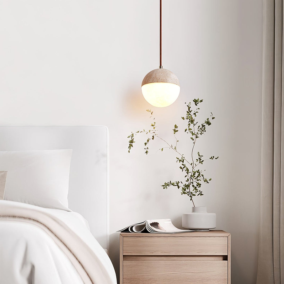 Soren Travertine Pendant Light