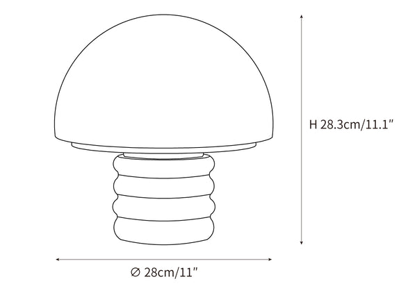 Space Age Mushroom Table Lamp
