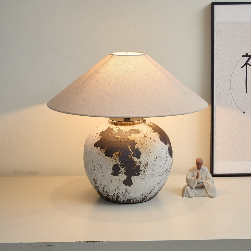 Speckled Globe Ceramic Table Lamp