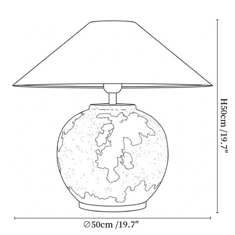 Speckled Globe Ceramic Table Lamp