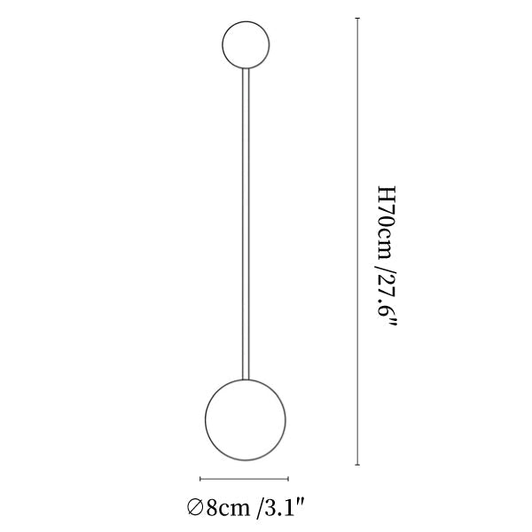 Sphere-on-Stem LED Wall Sconce