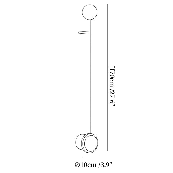 Sphere Stem Led Wall Sconce
