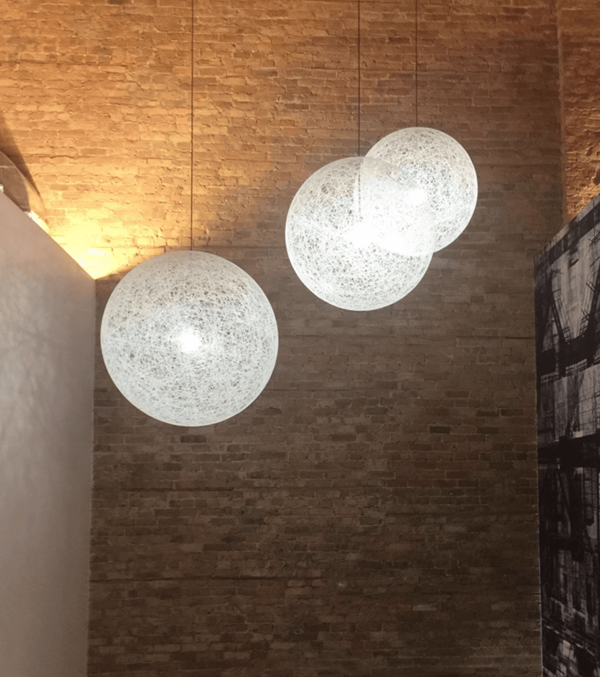 Spherical Woven Pendant Light