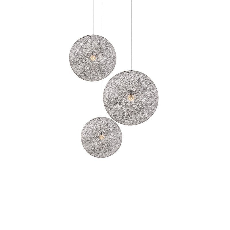 Spherical Woven Pendant Light