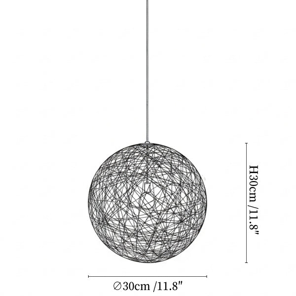 Spherical Woven Pendant Light