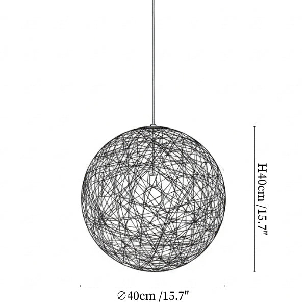 Spherical Woven Pendant Light