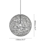Spherical Woven Pendant Light