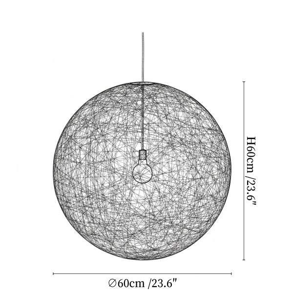 Spherical Woven Pendant Light