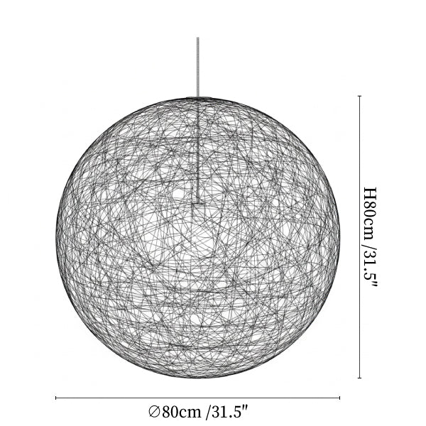 Spherical Woven Pendant Light
